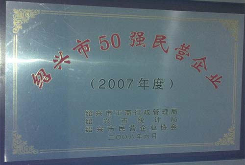 2007紹興市50強民營企業(yè)